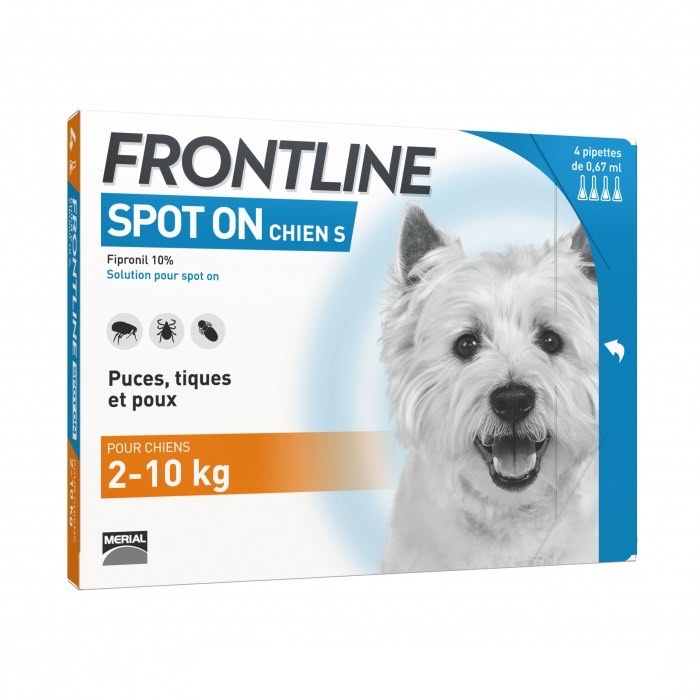 Frontline spray 100 ml - Traitement contre les puces, les tiques et les  poux pour chats et chiens Frontline