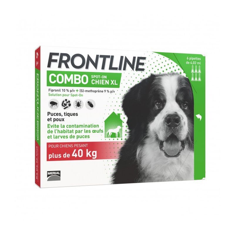 Frontline Spot On™ - Pipettes anti-tiques, puces et poux pour chiens -  Merial / Direct-Vet